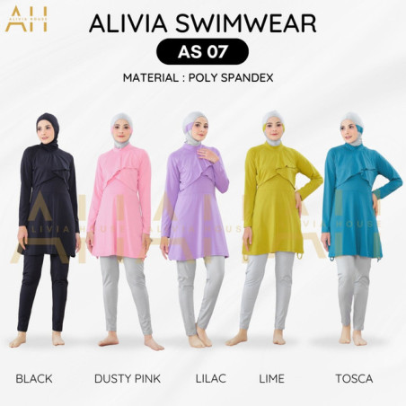 Alivia Swimwear AS07 - Baju Renang Muslimah Big Size