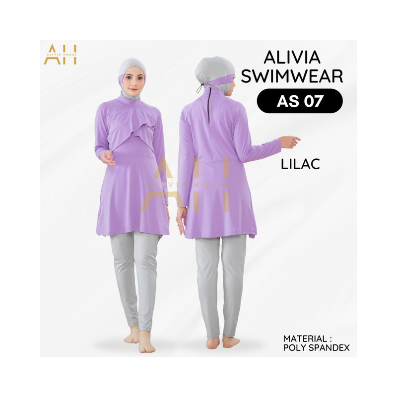 Alivia Swimwear AS07 - Baju Renang Muslimah Big Size