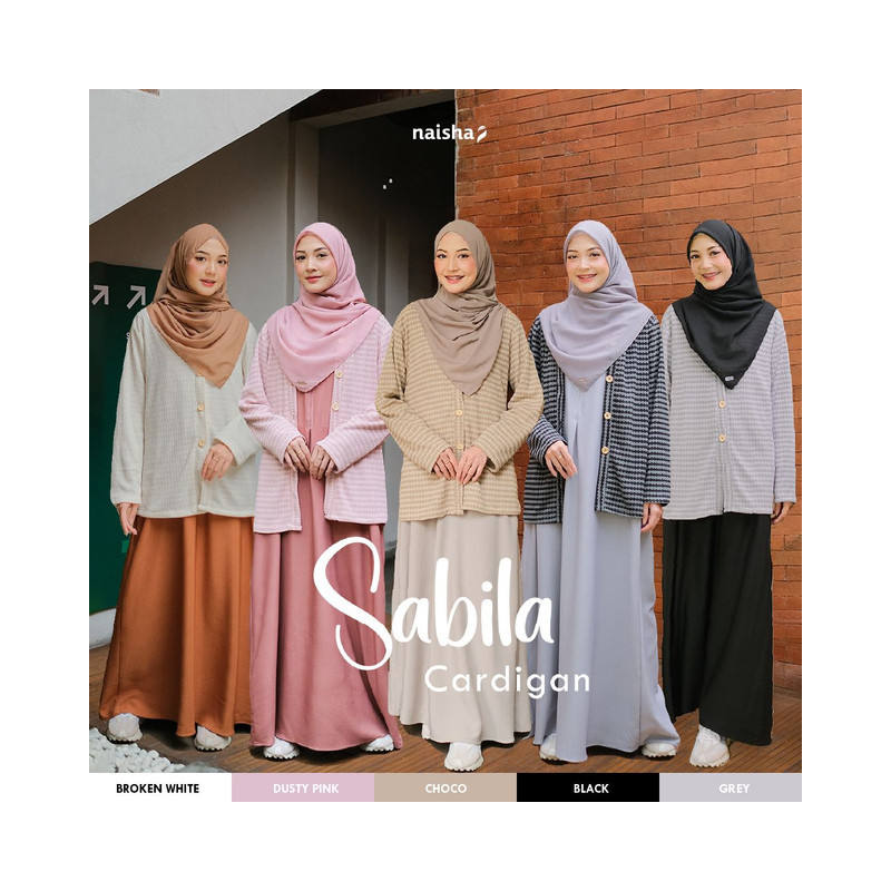 Naisha HIjrah - Sabila Cardigan Jumbo Dusty Pink